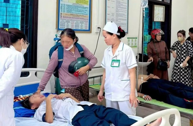 Học sinh ném đá vào tổ ong trong sân trường, 27 em phải nhập viện - Ảnh 1.