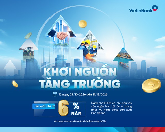VietinBank triển khai chương trình “Khơi nguồn tăng trưởng”, lãi suất ưu đãi chỉ từ 6%/năm - Ảnh 1.