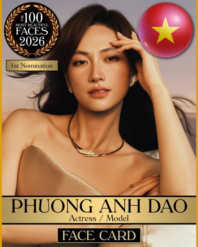 "Nữ thần mặt mộc đẹp nhất Việt Nam" vừa được đề cử Top 100 Gương Mặt Đẹp Nhất Thế Giới 2026 - Ảnh 1.