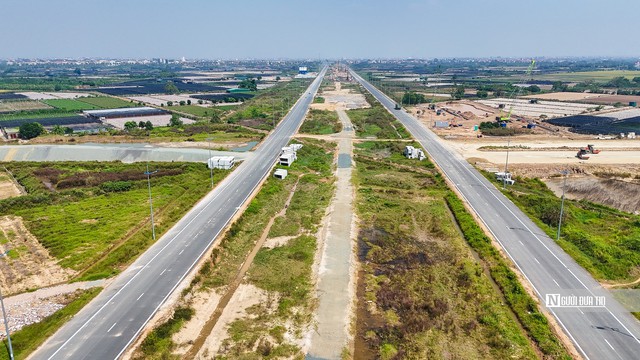 Đường song hành Vành đai 4 đoạn qua Hà Nội trước ngày thông xe- Ảnh 8.