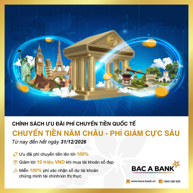 BAC A BANK đẩy mạnh ưu đ&atilde;i chuyển tiền quốc tế trong năm 2026 - Ảnh 1.