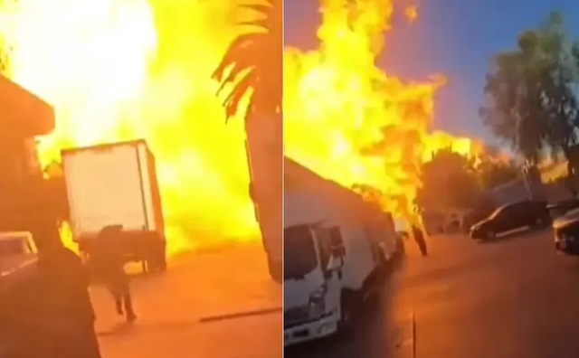 Nổ xe tải chở kh&iacute; h&oacute;a lỏng, 4 người tử vong, 17 người bị thương- Ảnh 1.