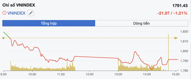 VN-Index giảm gần 22 điểm, cổ phiếu họ Vingroup g&acirc;y sức &eacute;p lớn l&ecirc;n thị trường - Ảnh 1.