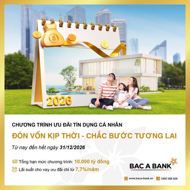 T&iacute;n dụng c&aacute; nh&acirc;n 2026: BAC A BANK chọn hướng đi linh hoạt, d&agrave;i hạn cho người d&acirc;n - Ảnh 1.