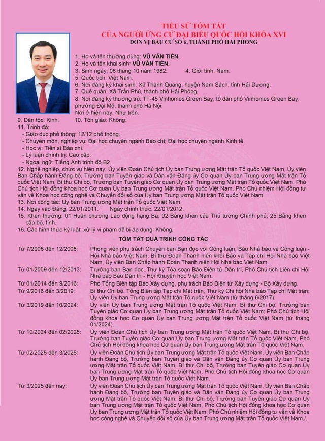 &Ocirc;ng Vũ Văn Tiến chuẩn bị tiếp x&uacute;c cử tri tại đơn vị bầu cử số 6, Tp.Hải Ph&ograve;ng- Ảnh 3.