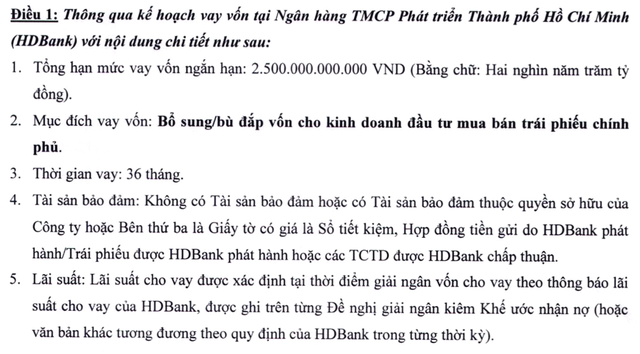 FPTS th&ocirc;ng qua kế hoạch vay tối đa 2.500 tỷ đồng tại HDBank - Ảnh 1.