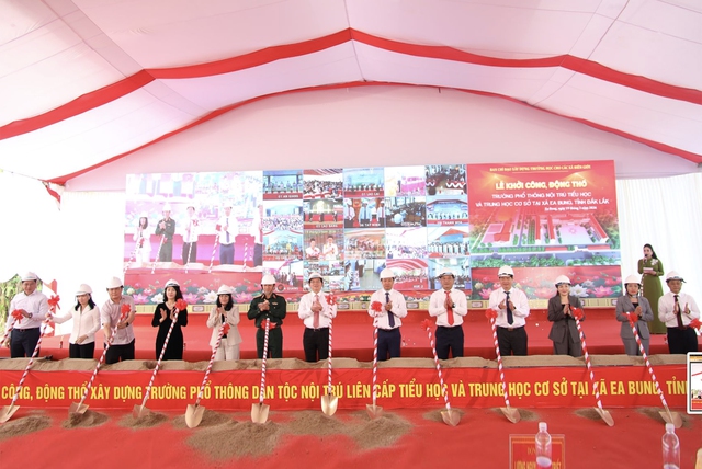 Đắk Lắk khởi c&ocirc;ng x&acirc;y dựng trường nội tr&uacute; thứ 5 cho học sinh v&ugrave;ng bi&ecirc;n- Ảnh 1.