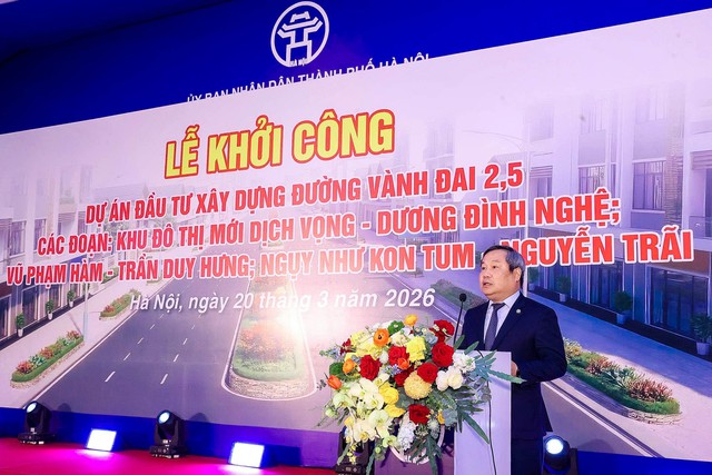 H&agrave; Nội khởi c&ocirc;ng 3 đoạn tuyến V&agrave;nh đai 2,5 trị gi&aacute; hơn 8.400 tỷ đồng- Ảnh 2.