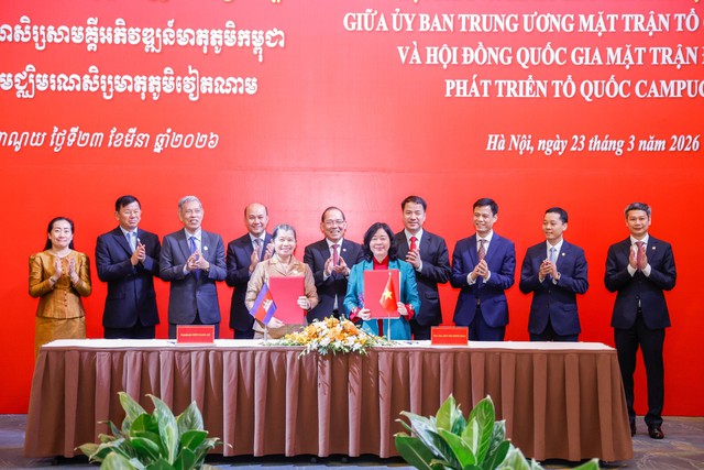 Tăng cường hợp t&aacute;c giữa Mặt trận hai nước Việt Nam - Campuchia- Ảnh 3.