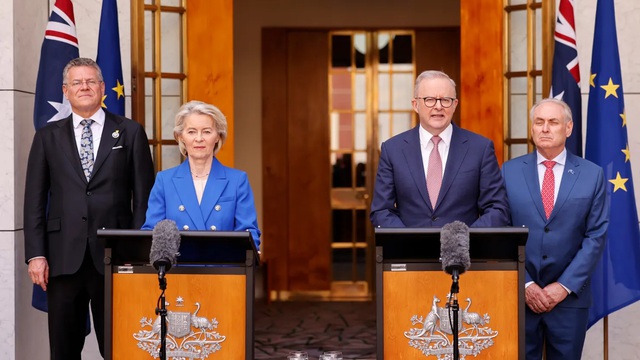 EU v&agrave; Australia đạt thỏa thuận thương mại, phương T&acirc;y giảm phụ thuộc rủi ro từ Mỹ- Ảnh 2.