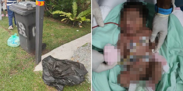 Ph&aacute;t hiện t&uacute;i b&oacute;ng đen trong th&ugrave;ng r&aacute;c, người đ&agrave;n &ocirc;ng lập tức b&aacute;o cảnh s&aacute;t - Ảnh 1.