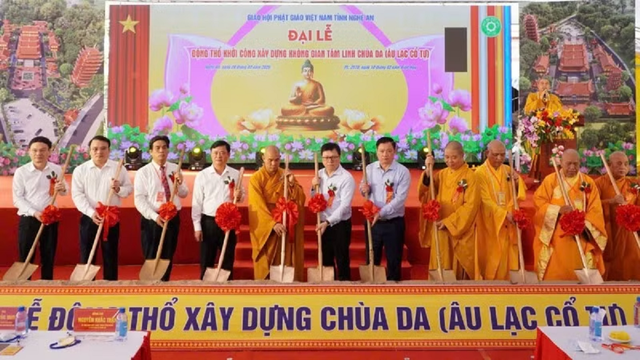 Khởi c&ocirc;ng x&acirc;y dựng Ch&ugrave;a Da ở Nghệ An, nơi thờ tự hơn 500 nh&agrave; b&aacute;o-liệt sĩ- Ảnh 1.