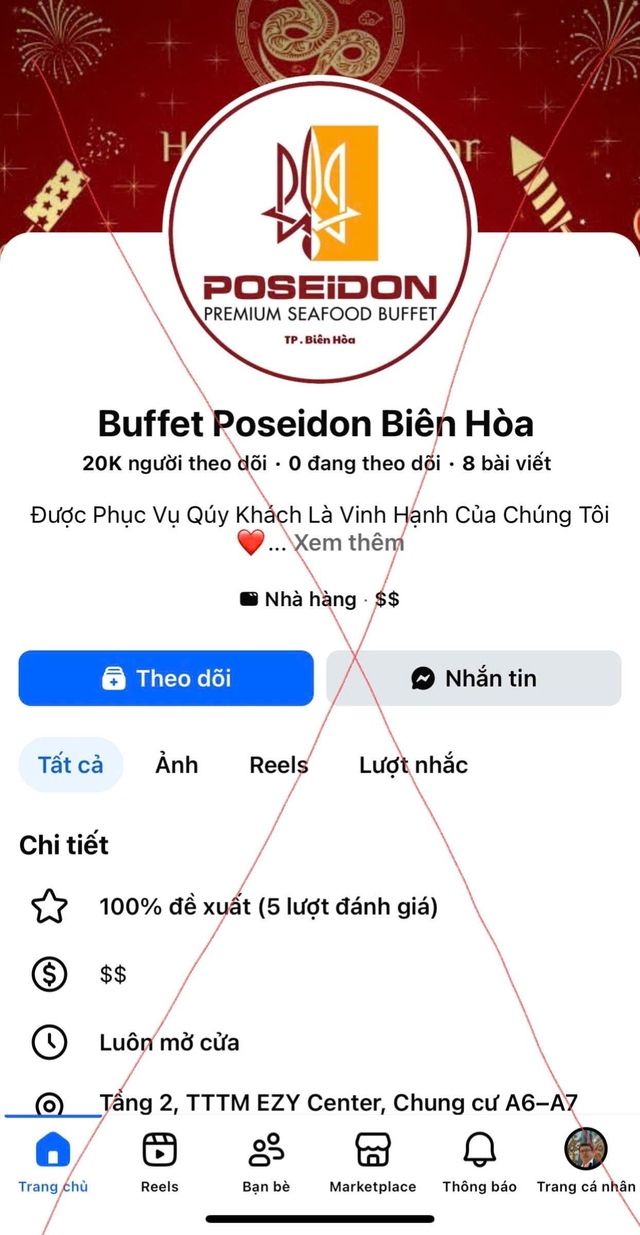 Cảnh b&aacute;o lừa đảo khi đặt b&agrave;n ăn uống qua mạng x&atilde; hội - Ảnh 1.
