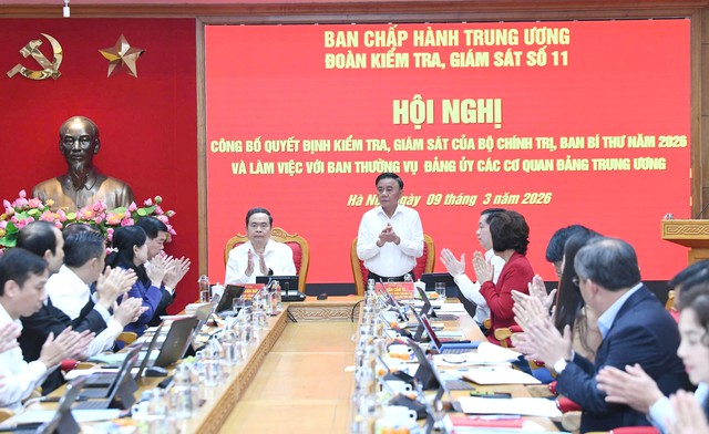 Công bố quyết định kiểm tra, giám sát đối với Ban Thường vụ Đảng ủy các cơ quan Đảng Trung ương - Ảnh 1.