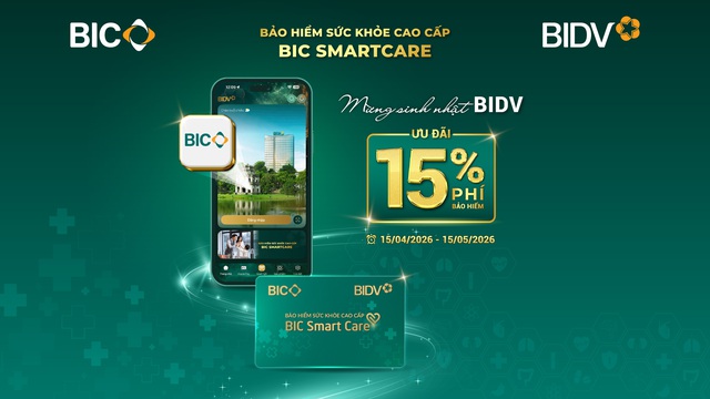 BIC giảm 15% ph&iacute; bảo hiểm sức khoẻ cao cấp ch&agrave;o mừng ng&agrave;y th&agrave;nh lập BIDV - Ảnh 1.