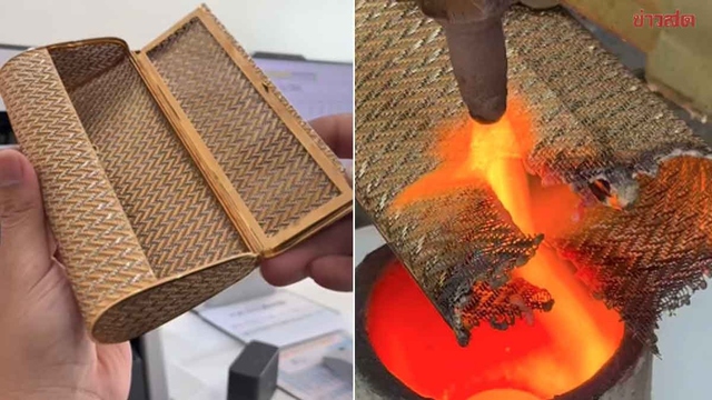 Mang chiếc t&uacute;i v&agrave;ng đi kiểm tra, vị kh&aacute;ch sốc nặng khi b&aacute;n được 820 triệu đồng - Ảnh 1.