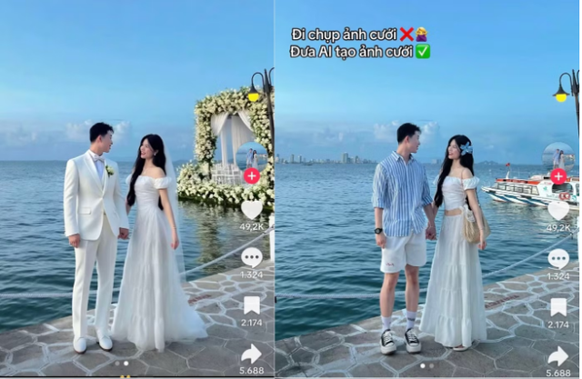 Ảnh cưới &ldquo;kh&ocirc;ng cần ch&uacute; rể&rdquo; g&acirc;y sốt mạng, tr&agrave;o lưu độc lạ hay ảo tưởng t&igrave;nh y&ecirc;u? - Ảnh 1.