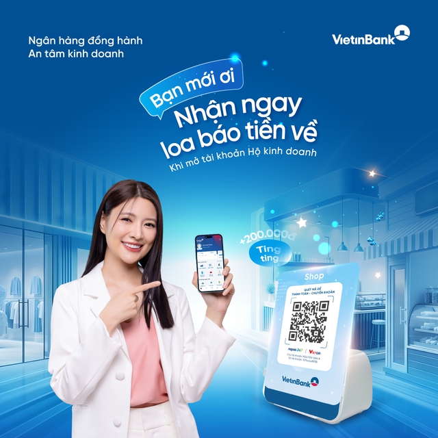 Tặng loa b&aacute;o tiền về, VietinBank hỗ trợ hộ kinh doanh quản l&yacute; d&ograve;ng tiền - Ảnh 1.
