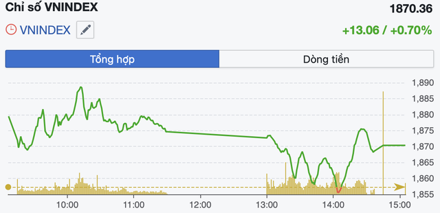 VN-Index rung lắc, giữ sắc xanh nhờ lực đỡ ng&acirc;n h&agrave;ng v&agrave; bất động sản - Ảnh 1.
