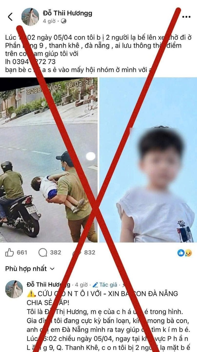 Sự thật vụ mẹ đăng tin cầu cứu con bị bắt c&oacute;c ở Đ&agrave; Nẵng - Ảnh 1.