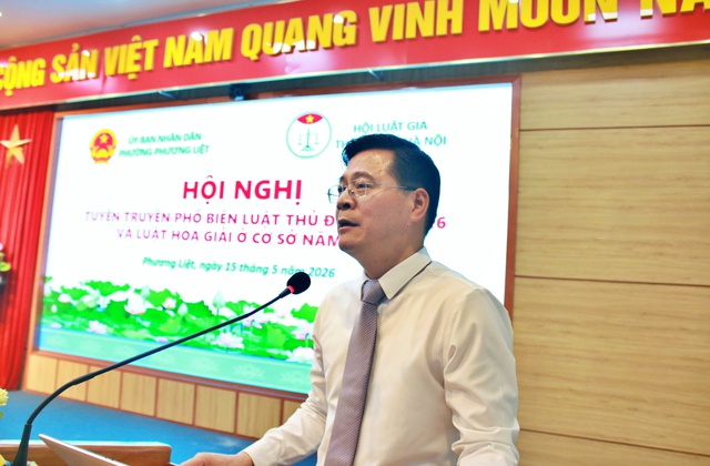 Hội Luật gia TP H&agrave; Nội đẩy mạnh tuy&ecirc;n truyền Luật Thủ đ&ocirc; tại cơ sở - Ảnh 2.