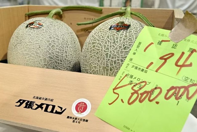 Hai quả dưa lưới được bán với giá gần 1 tỷ đồng - Ảnh 1.