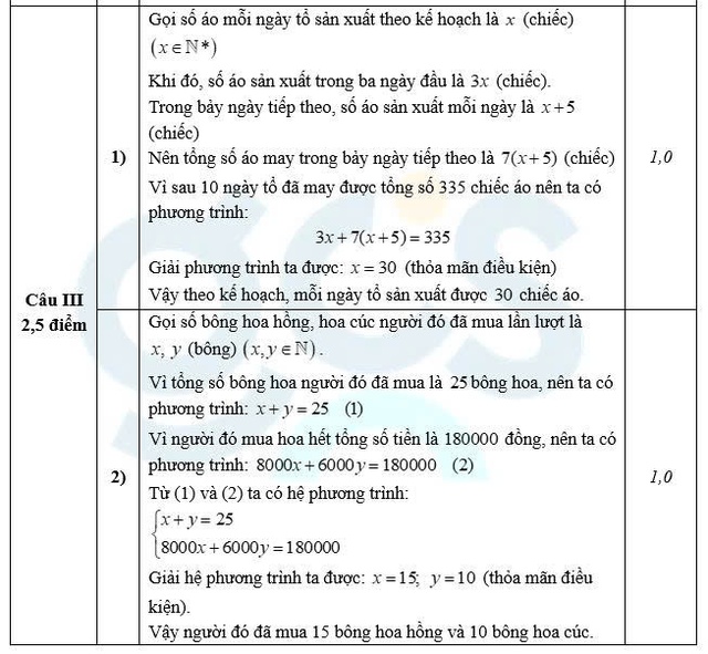 Đáp án môn Toán thi vào lớp 10 Hà Nội - Ảnh 6.