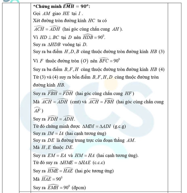Đáp án môn Toán thi vào lớp 10 Hà Nội - Ảnh 10.