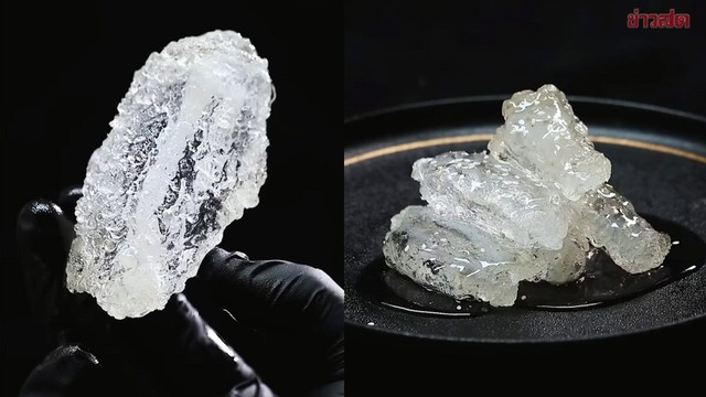 "Sốc" thị gi&aacute;c: G&agrave; r&aacute;n trong suốt lộ diện, nh&igrave;n như đồ trang tr&iacute; nhưng lại ăn được - Ảnh 1.