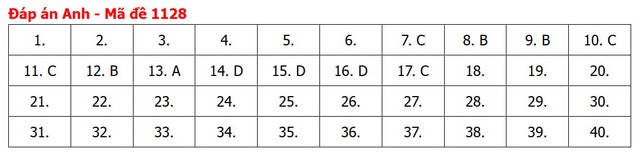 Đáp án môn tiếng Anh thi tốt nghiệp THPT 2026 mã đề 1128 nhanh nhất, đầy đủ nhất - Ảnh 5.
