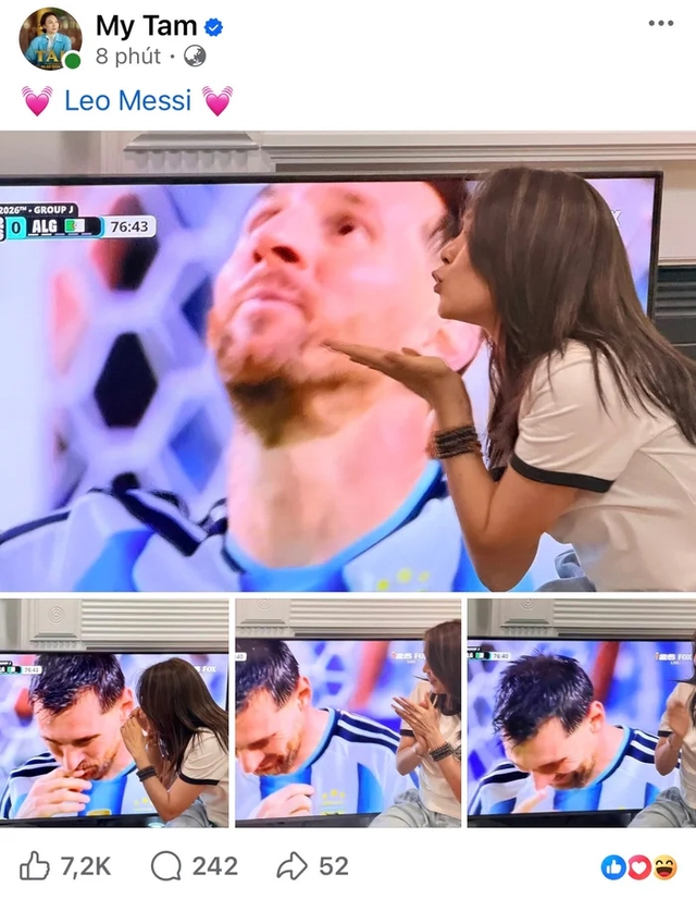 Ca sĩ Mỹ Tâm gây sốt khi "tỏ tình" với siêu sao Messi - Ảnh 2.