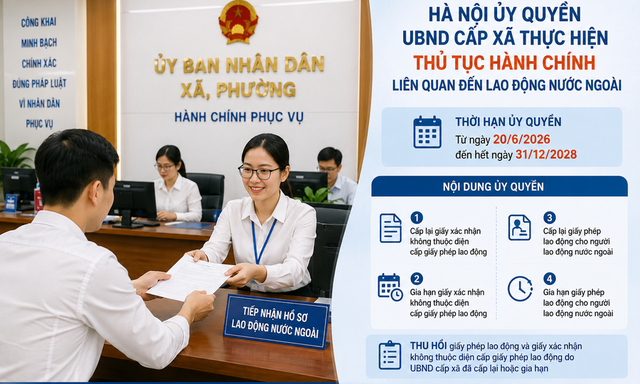 Hà Nội: Ủy quyền cấp xã giải quyết thủ tục về lao động nước ngoài- Ảnh 1. Hà Nội: Ủy quyền cấp xã giải quyết thủ tục về lao động nước ngoài- Ảnh 1.