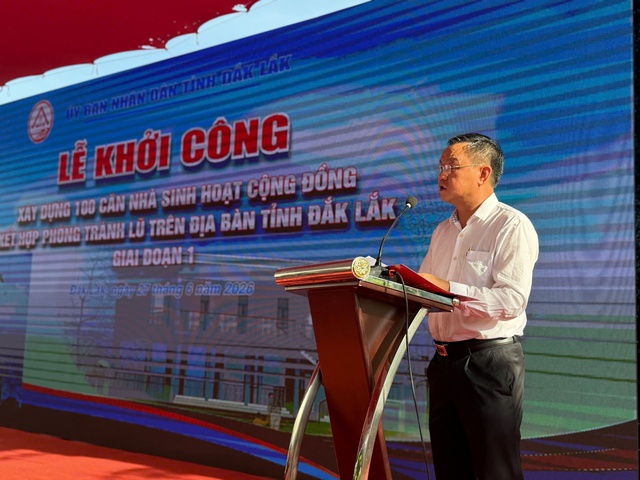 Đắk Lắk x&acirc;y 100 nh&agrave; sinh hoạt cộng đồng kết hợp ph&ograve;ng tr&aacute;nh lũ - Ảnh 2.