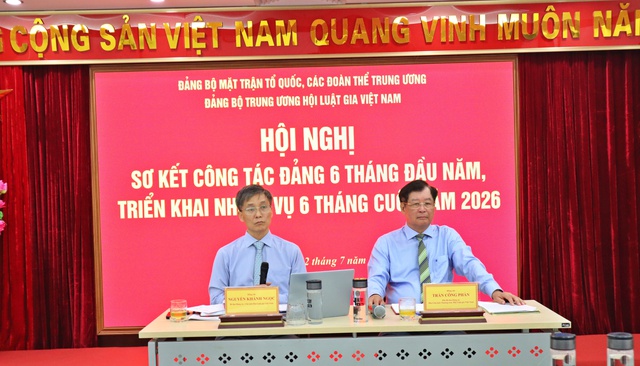 Đảng bộ Trung ương Hội Luật gia Việt Nam tổ chức Hội nghị sơ kết c&ocirc;ng t&aacute;c Đảng 6 th&aacute;ng đầu năm - Ảnh 1.