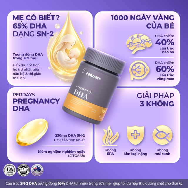 DHA cho thai nhi và mẹ bầu: Thiếu DHA ảnh hưởng thế nào? - Ảnh 2.