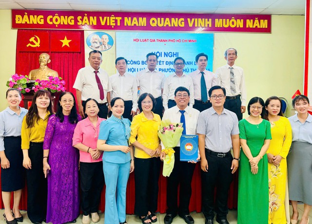 Tp.Hồ Chí Minh: Thành lập Chi hội Luật gia phường Phú Thọ Hòa- Ảnh 1.