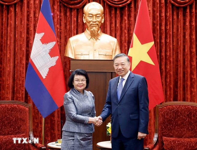 Tổng Bí thư, Chủ tịch nước Tô Lâm tiếp Chủ tịch Quốc hội Campuchia Khuon Sudary - Ảnh 1.