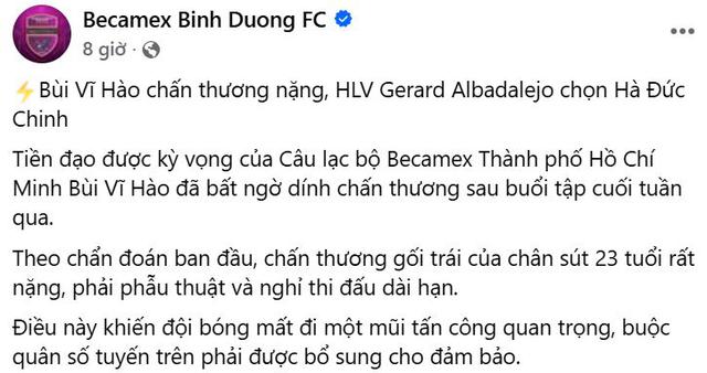 Tuyển thủ Việt Nam dính chấn thương nặng, nguy cơ nghỉ thi đấu dài hạn - Ảnh 1.