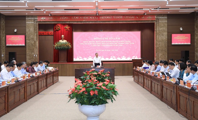 Tổng Bí thư, Chủ tịch nước Tô Lâm yêu cầu Hà Nội tổng rà soát nguồn lực phát triển- Ảnh 1.