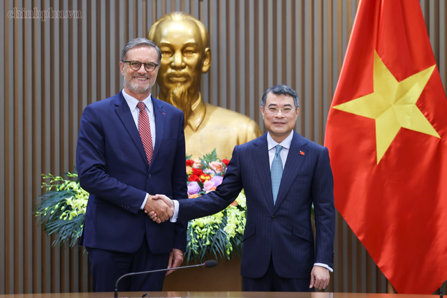 Thủ tướng tiếp Đại sứ Pháp tại Việt Nam Olivier Brochet đến chào từ biệt - Ảnh 1.