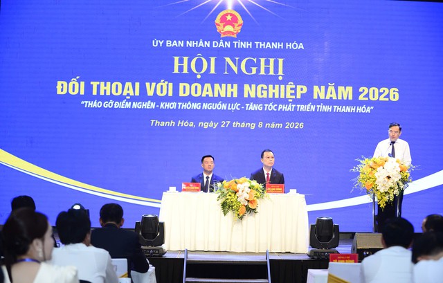 Chủ tịch tỉnh Thanh H&oacute;a T&ocirc; Anh Dũng: "Doanh nghiệp n&oacute;i thẳng, n&oacute;i thật, n&oacute;i đ&uacute;ng vấn đề" - Ảnh 1.