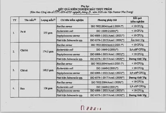 Vụ ngộ độc thực phẩm ở Quảng Trị: Phát hiện Salmonella trong chả bò, chả cá, rau, thịt rim- Ảnh 1.