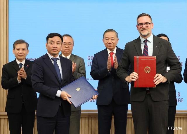 Tổng Bí thư, Chủ tịch nước chứng kiến Lễ trao các văn kiện, thỏa thuận hợp tác với Liên Hợp Quốc - Ảnh 1.