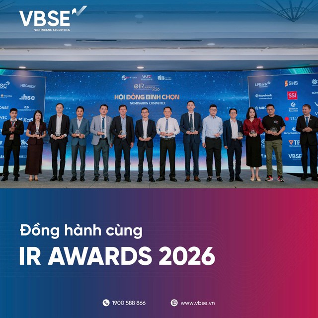 Chứng kho&aacute;n VietinBank (VBSE) đồng h&agrave;nh c&ugrave;ng IR Awards 2026 - Ảnh 1.
