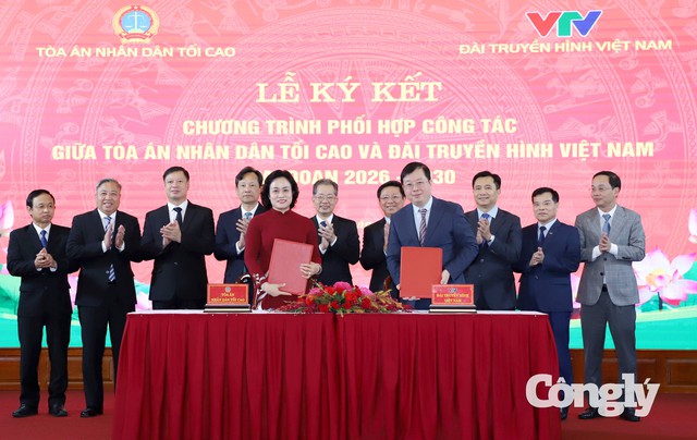 TANDTC và VTV ký kết chương trình phối hợp công tác giai đoạn 2026-2030 - Ảnh 1.