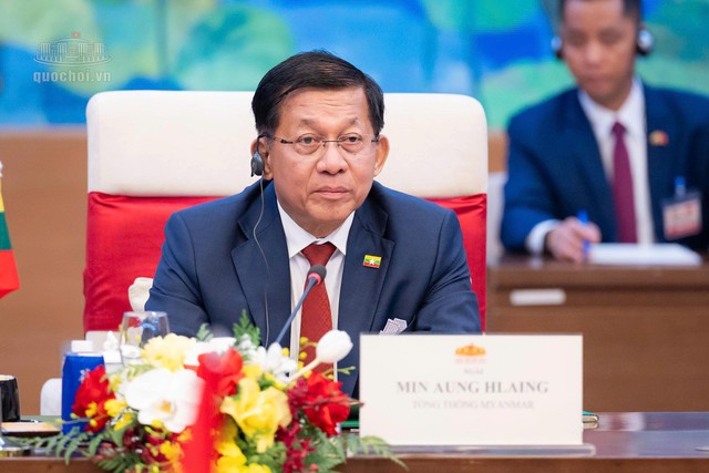 Chủ tịch Quốc hội Trần Thanh Mẫn hội kiến Tổng thống Myanmar Min Aung Hlaing - Ảnh 3.