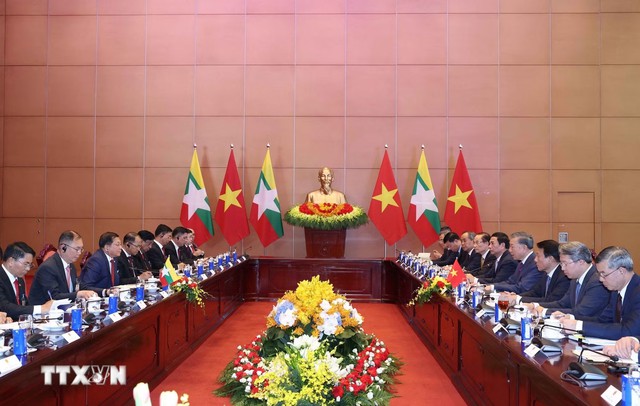Tổng Bí thư, Chủ tịch nước Tô Lâm hội đàm với Tổng thống Myanmar Min Aung Hlaing - Ảnh 4.
