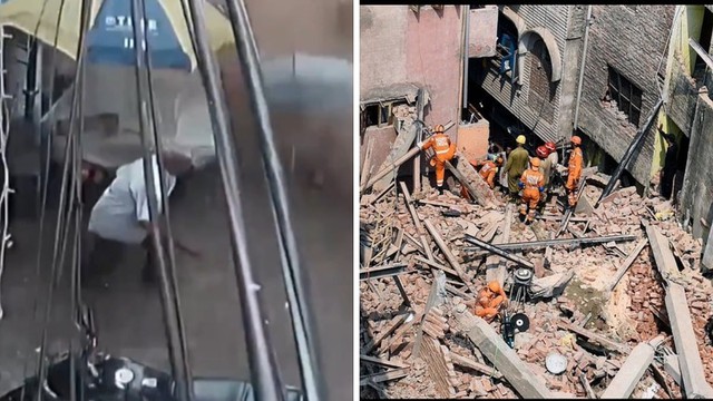 Tòa nhà 5 tầng đổ sập trong vài giây, 6 người thiệt mạng - Ảnh 1.