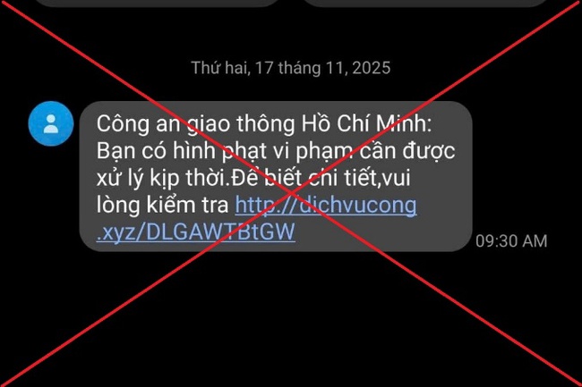 Cảnh báo tin nhắn lừa đảo thông báo “phạt nguội” của Cảnh sát giao thông- Ảnh 1.