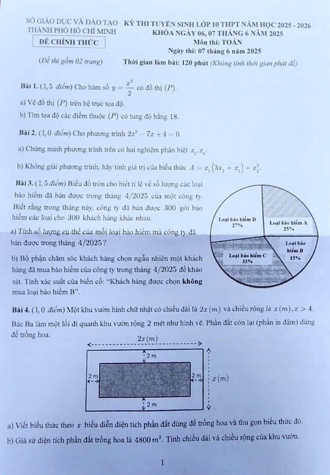 Nhiều thí sinh tại Tp.HCM "toát mồ hôi" với đề thi Toán lớp 10- Ảnh 3.